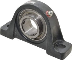 Browning - 1-11/16" ID, 7-3/8" OAL x 4-1/4" OAH Pillow Block - 5,139 Lb Static Cap, 7,901 Lb Dyn Cap, 5-21/32" Btw Mnt Hole Ctrs, 2-1/8" Base-to-Ctr Ht, Cast Iron - Eagle Tool & Supply
