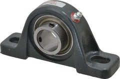 Browning - 1" ID, 5-1/2" OAL x 2-11/16" OAH Pillow Block - 1,651 Lb Static Cap, 2,801 Lb Dyn Cap, 4-1/8" Btw Mnt Hole Ctrs, 1-5/16" Base-to-Ctr Ht, Cast Iron - Eagle Tool & Supply