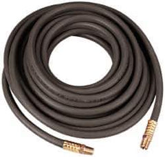 Value Collection - 1/2" ID x 0.787" OD 25' Long Multipurpose Air Hose - MNPT x MNPT Ends, 200 Working psi, 1/2" Fitting, Black - Eagle Tool & Supply