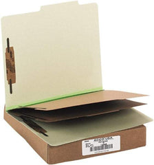 ACCO - 11 x 8 1/2", Letter Size, Leaf Green, File Folders with Top Tab - Right of Center Tab Cut Location - Eagle Tool & Supply