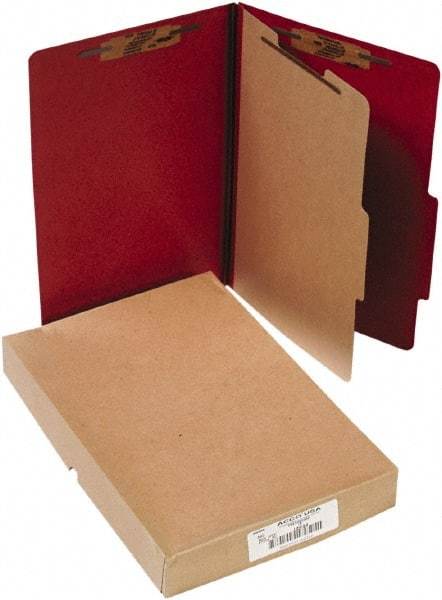 ACCO - 14 x 8 1/2", Legal, Earth Red, File Folders with Top Tab - Right of Center Tab Cut Location - Eagle Tool & Supply