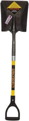SEYMOUR-MIDWEST - 11-1/2" High x 9" Wide Square Steel Shovel - 29" Long Fiberglass D-Grip Handle, Front Turned - Eagle Tool & Supply