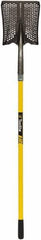 SEYMOUR-MIDWEST - 11-1/2" High x 9" Wide Square Steel Shovel - 48" Long Fiberglass Straight Handle, Front Turned - Eagle Tool & Supply