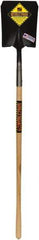 SEYMOUR-MIDWEST - 11-1/2" High x 9" Wide Square Steel Shovel - 48" Long Wood Straight Handle, Front Turned - Eagle Tool & Supply