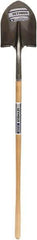 SEYMOUR-MIDWEST - 12" High x 8-3/4" Wide Round Steel Shovel - 48" Long Wood Straight Handle, Front Turned - Eagle Tool & Supply