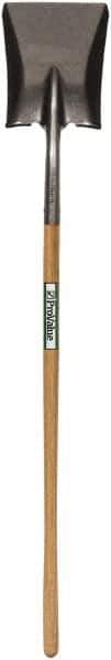 SEYMOUR-MIDWEST - 11-1/2" High x 9-1/4" Wide Square Steel Shovel - 44" Long Wood Straight Handle, Front Turned - Eagle Tool & Supply