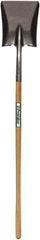SEYMOUR-MIDWEST - 11-1/2" High x 9-1/4" Wide Square Steel Shovel - 44" Long Wood Straight Handle, Front Turned - Eagle Tool & Supply