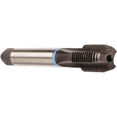 Emuge - M24x3.00 Metric Coarse 6HX 4 Flute Bright Finish Solid Carbide Straight Flute Machine Tap - Modified Bottoming, Right Hand Thread, 160mm OAL, 30mm Thread Length, Oversize, Through Coolant - Exact Industrial Supply