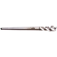 Emuge - M18x2.50 Metric Coarse 3 Flute Bright Finish Cobalt Spiral Flute Extension Tap - Modified Bottoming Chamfer, 250mm OAL, 6H Class of Fit, Series Enorm - Eagle Tool & Supply