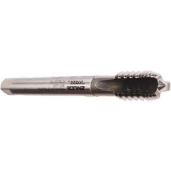 Emuge - M20x2.50 Metric Coarse 6HX 4 Flute Bright Finish Cobalt Straight Flute Interrupted Thread Machine Tap - Modified Bottoming, Right Hand Thread, 140mm OAL, 32mm Thread Length, Oversize - Exact Industrial Supply