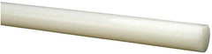 Value Collection - 8' Long, 5/8" Diam, Polyethylene (HDPE) Plastic Rod - White - Eagle Tool & Supply