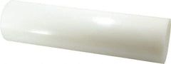 Value Collection - 1' Long, 3" Diam, Polyethylene (HDPE) Plastic Rod - White - Eagle Tool & Supply