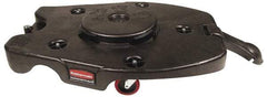 Rubbermaid - Round Polyethylene Twist-On Trash Can Dolly - Compatible with 20, 28, 32, 40, 44 & 55 Gal Containers, 14-3/8" High x 21" Wide x 29" Long, Compatible with Brute 2620, 2632, 2643, 2655 - Eagle Tool & Supply