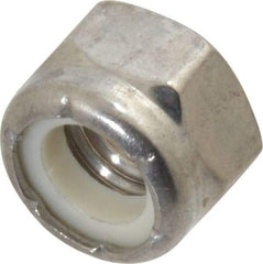 Value Collection - 5/16-24 UNF 18-8 Hex Lock Nut with Nylon Insert - 1/2" Width Across Flats, 11/32" High - Eagle Tool & Supply