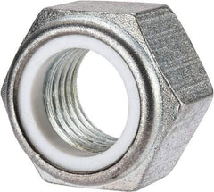 Value Collection - M30x3.50 Metric Coarse Grade 10 Hex Lock Nut with Nylon Insert - 30mm High, Zinc-Plated Finish - Eagle Tool & Supply