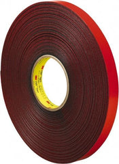 3M - 3/4" x 36 Yd Acrylic Adhesive Double Sided Tape - 45 mil Thick, Gray, Acrylic Foam Liner, Continuous Roll, Series 4611 - Eagle Tool & Supply