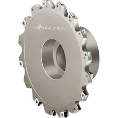 Walter - Shell Mount Connection, 0.3937" Cutting Width, 0.6299" Depth of Cut, 80mm Cutter Diam, 0.8661" Hole Diam, 4 Tooth Indexable Slotting Cutter - F4153.BN Toolholder, LN.U 100508 Insert, Right Hand Cutting Direction - Eagle Tool & Supply
