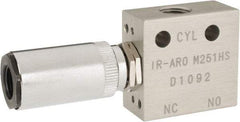 ARO/Ingersoll-Rand - 1/8" Inlet x 1/8" Outlet, Pilot Actuator, Spring Return, 2 Position, Body Ported Solenoid Air Valve - 0.25 CV, 3 Way, 140 psi, 122° Max Temp, 15° Min Temp - Eagle Tool & Supply