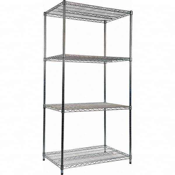 ALERA - 4,000 Lb Capacity 4 Shelf Wire Shelving - Starter Unit - Eagle Tool & Supply