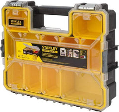 Stanley - 17-1/2" Wide x 14-1/2" High x 4-1/2" Deep, Deep Small Parts Storage Box - Polypropylene Resin Frame, 10 Compartments, 3-1/4" Wide x 3-1/2" High x 4-3/8" Deep Bin - Eagle Tool & Supply