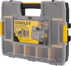 Stanley - 14-39/64" Wide x 2-39/64" High x 11-13/32" Deep, SortMaster Junior - Polypropylene Resin Frame, 14 Compartments - Eagle Tool & Supply
