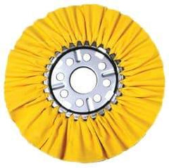 Osborn - 10" Diam x 1/2" Thick Unmounted Buffing Wheel - 16 Ply, Ventilated Bias Cut, 2" Arbor Hole, Hard Density, Coarse Grade - Eagle Tool & Supply