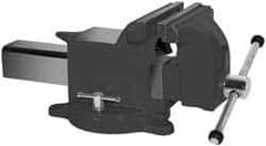 Yost Vises - 8" Jaw Width x 8" Jaw Opening Capacity, 3-1/2" Throat Depth, Bench & Pipe Combination Vise - 3/4 to 2-1/4" Pipe Capacity, Swivel Base, Bolt Down Attachment, Steel - Eagle Tool & Supply