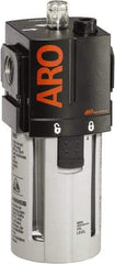 ARO/Ingersoll-Rand - 1/2" NPT, 150 Max psi Standard Modular Lubricator - Polycarbonate Bowl, Aluminum Body, 156 CFM, 125°F Max Temp, 2.76" Long x 2.87" Wide x 7.08" High - Eagle Tool & Supply