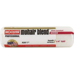 Wooster Brush - 1/4" Nap, 7" Wide Paint Roller Cover - Smooth Texture, Mohair Blend - Eagle Tool & Supply