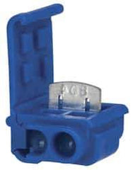 3M - 18 to 16 AWG, Blue, IDC, Tap Quick Splice Connector - 2 Wires - Eagle Tool & Supply