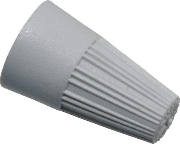 Thomas & Betts - 1, 22 + & 1, 20 to 2, 16 AWG, 300 Volt, Corrosion Resistant, Standard Twist on Wire Connector - Gray - Eagle Tool & Supply