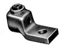 Thomas & Betts - 300-500 kcmil Wire Noninsulated Compression Connection Square Ring Terminal - 1/2" Stud, 3-1/16" OAL x 1-3/8" Wide, Copper Contact - Eagle Tool & Supply