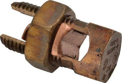 Thomas & Betts - 14 to 1/0 AWG, Copper Wire Compatible, Copper Alloy, Hex Split Bolt Connector - 1-19/32" OAL, 3/4" Head Width, 15/16" Base Width - Eagle Tool & Supply