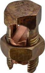 Thomas & Betts - 14 to 2/0 AWG, Copper Wire Compatible, Copper Alloy, Hex Split Bolt Connector - 1-13/16" OAL, 7/8" Head Width, 1-1/16" Base Width - Eagle Tool & Supply