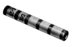 Thomas & Betts - 400mm Wire Size Compatible, Noninsulated, Crimp-On Butt Splice Terminal - 2 Wire Entries, Copper Contacts, Tin Contact Plating, 3-3/4" OAL, Blue - Eagle Tool & Supply