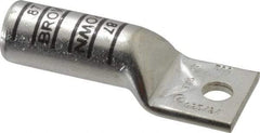 Thomas & Betts - 500 kcmil Wire Noninsulated Compression Connection Square Ring Terminal - 1/2" Stud, 4-1/4" OAL x 1.61" Wide, Tin Plated Copper Contact - Eagle Tool & Supply