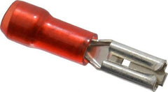 Thomas & Betts - 22 to 18 AWG, Nylon, Fully Insulated, Female Wire Disconnect - 0.11 Inch Wide Tab, Red, RoHS Compliant, UL 94 V-2 - Eagle Tool & Supply