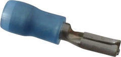 Thomas & Betts - 16 to 14 AWG, Nylon, Fully Insulated, Female Wire Disconnect - 0.11 Inch Wide Tab, Blue, RoHS Compliant, UL 94 V-2 - Eagle Tool & Supply