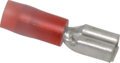 Thomas & Betts - 22 to 18 AWG, Nylon, Fully Insulated, Female Wire Disconnect - 3/16 Inch Wide Tab, Red, CSA Certified, RoHS Compliant, UL 94 V-2, UL File E66716, UL Listed - Eagle Tool & Supply