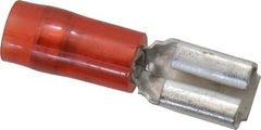 Thomas & Betts - 22 to 18 AWG, Nylon, Fully Insulated, Female Wire Disconnect - 3/16 Inch Wide Tab, Red, CSA Certified, RoHS Compliant, UL 94 V-2, UL File E66716, UL Listed - Eagle Tool & Supply