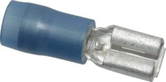 Thomas & Betts - 16 to 14 AWG, Nylon, Fully Insulated, Female Wire Disconnect - 3/16 Inch Wide Tab, Blue, CSA Certified, RoHS Compliant, UL 94 V-2, UL File E66716, UL Listed - Eagle Tool & Supply