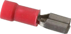 Thomas & Betts - 22 to 18 AWG, Vinyl, Fully Insulated, Female Wire Disconnect - 3/16 Inch Wide Tab, Red, CSA Certified, RoHS Compliant, UL 94 V-0, UL File E66716, UL Listed - Eagle Tool & Supply