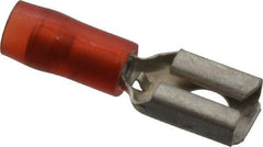 Thomas & Betts - 22 to 18 AWG, Nylon, Fully Insulated, Female Wire Disconnect - 1/4 Inch Wide Tab, Red, CSA Certified, RoHS Compliant, UL 94 V-2, UL File E66716, UL Listed - Eagle Tool & Supply