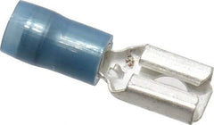 Thomas & Betts - 16 to 14 AWG, Nylon, Fully Insulated, Female Wire Disconnect - 1/4 Inch Wide Tab, Blue, CSA Certified, RoHS Compliant, UL 94 V-2, UL File E66716, UL Listed - Eagle Tool & Supply