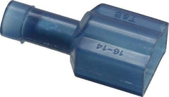 Thomas & Betts - 16 to 14 AWG, Nylon, Fully Insulated, Male Wire Disconnect - 1/4 Inch Wide Tab, Blue, CSA Certified, RoHS Compliant, UL 94 V-0, UL File E66716, UL Listed - Eagle Tool & Supply
