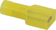 Thomas & Betts - 12 to 10 AWG, Nylon, Fully Insulated, Male Wire Disconnect - 1/4 Inch Wide Tab, Yellow, CSA Certified, RoHS Compliant, UL 94 V-0, UL File E66716, UL Listed - Eagle Tool & Supply