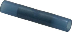 Thomas & Betts - 16 to 14 AWG Compatible, Nylon Fully Insulated, Crimp-On Butt Splice Terminal - 2 Wire Entries, Copper Contacts, Tin Contact Plating, 1.19" OAL, Blue - Eagle Tool & Supply