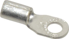 Thomas & Betts - 12-10 AWG Noninsulated Crimp Connection D Shaped Ring Terminal - #8 Stud, 0.82" OAL x 0.31" Wide, Tin Plated Copper Contact - Eagle Tool & Supply