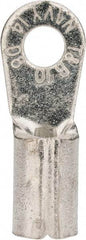 Thomas & Betts - 8 AWG Noninsulated Crimp Connection Circular Ring Terminal - #10 Stud, 1.09" OAL x 0.42" Wide, Tin Plated Copper Contact - Eagle Tool & Supply
