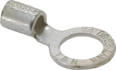Thomas & Betts - 6 AWG Noninsulated Crimp Connection Circular Ring Terminal - 1/2" Stud, 1.49" OAL x 0.82" Wide, Tin Plated Copper Contact - Eagle Tool & Supply